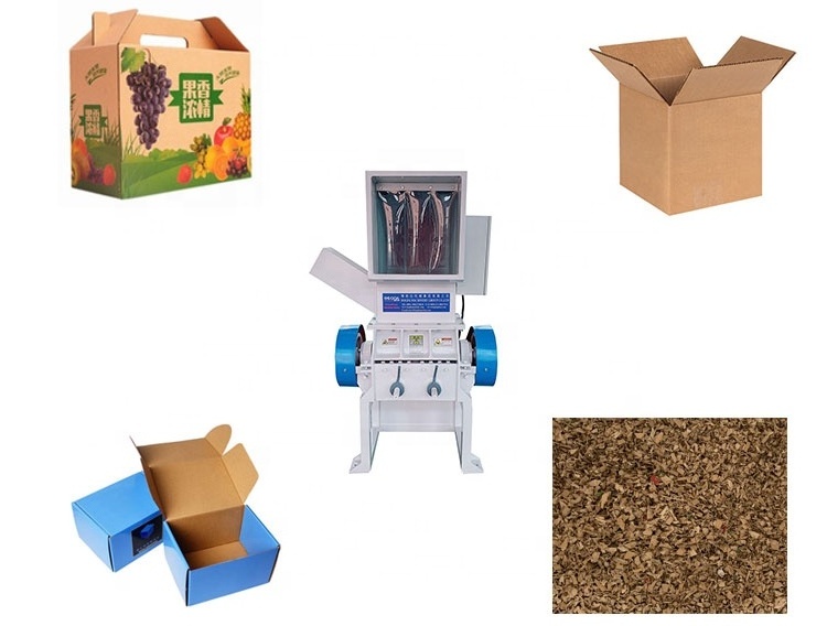 Plastic Recycling Crusher Corrugated Cardboard Packaging Box Crushing Machine