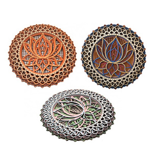 CARVED Mandala Wood Art Wood Mandala wall decoration