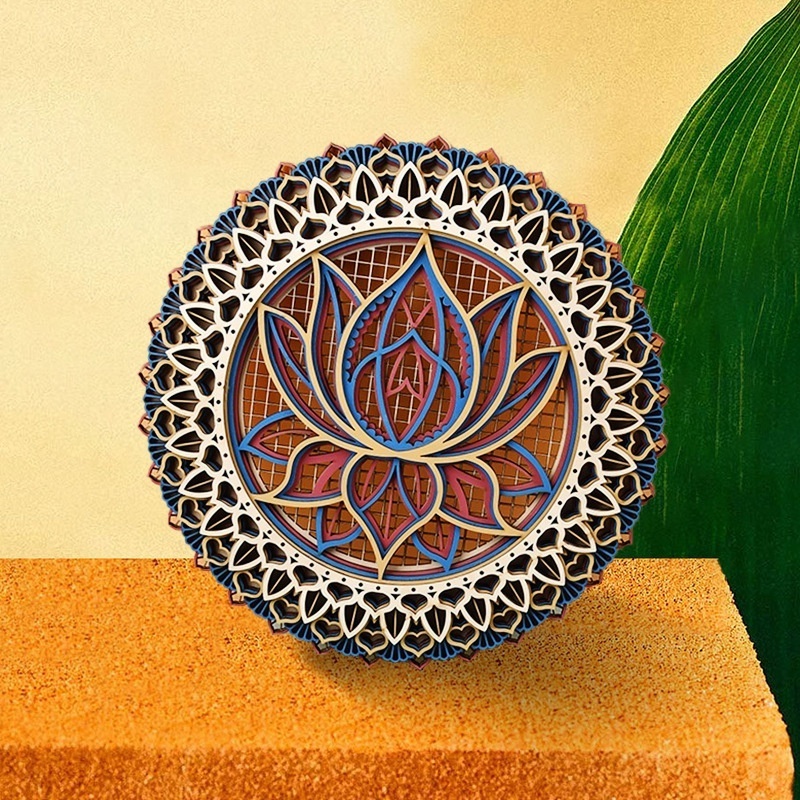 CARVED Mandala Wood Art Wood Mandala wall decoration