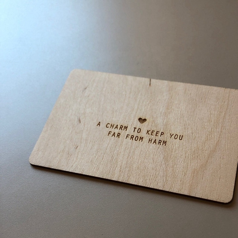 Customizable blank wood business card Wooden rectangle Token chip card