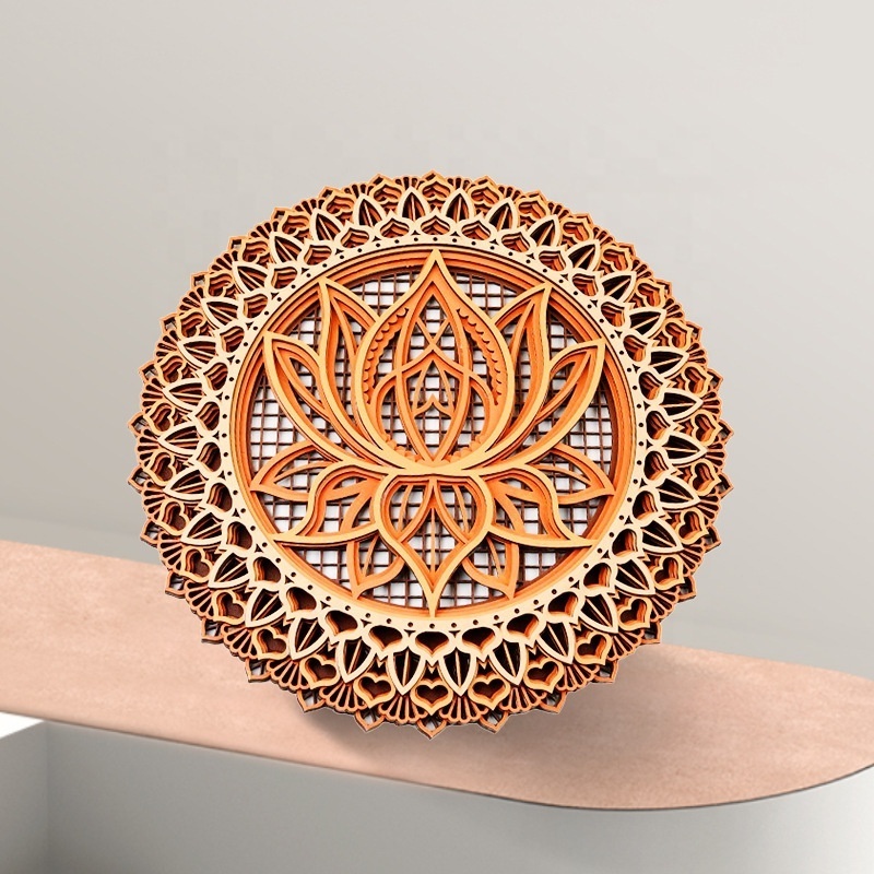 CARVED Mandala Wood Art Wood Mandala wall decoration