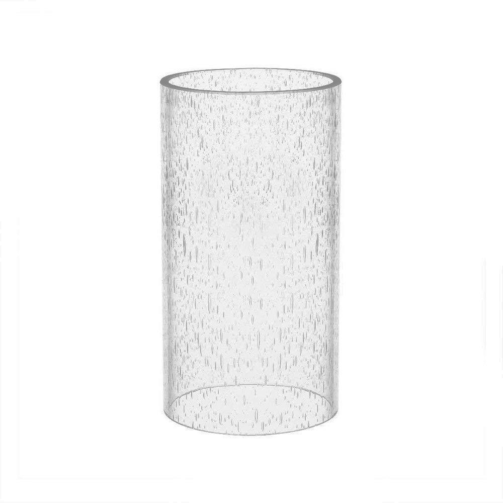 High Borosilicate Double Wall Air Bubble Glass Cylinder Lamp Shade Glass Tube Seeded For Lighting Fixture Replacement