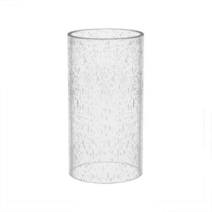 High Borosilicate Double Wall Air Bubble Glass Cylinder Lamp Shade Glass Tube Seeded For Lighting Fixture Replacement