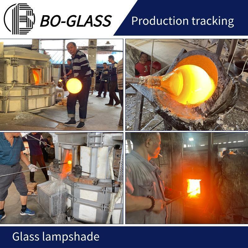 Factory Custom Simple Design Transparent High Transmittance Cylinder Glass Cover Seeded Glass Lampshade Replacement