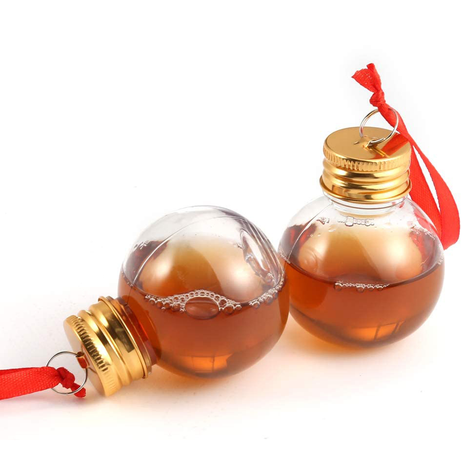 Custom Capacity Round Balls Shatterproof Hollow Clear Flat Cut Fillable Christmas Glass Baubles For Ornament Gift Decoration