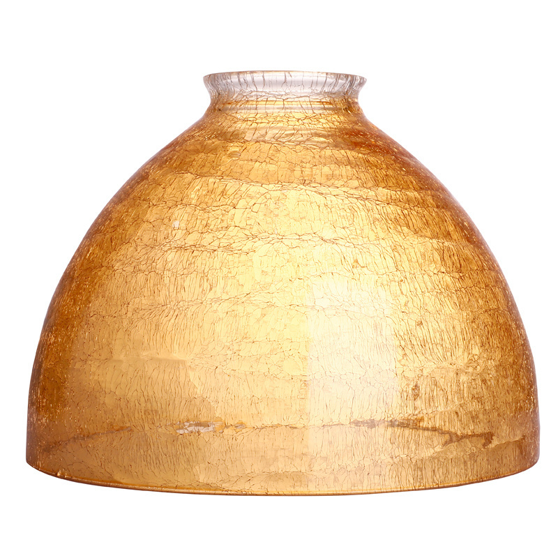 Wholesale Hand Blown Glass Crackle Lamp Shade Cylindrical Light Cover Crackled Glass Lamp Shade Light Fixture Replacement