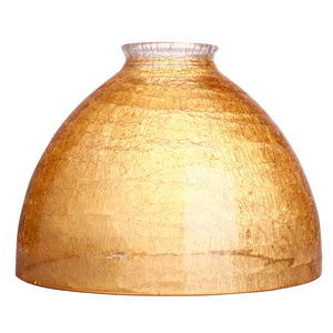 Wholesale Hand Blown Glass Crackle Lamp Shade Cylindrical Light Cover Crackled Glass Lamp Shade Light Fixture Replacement