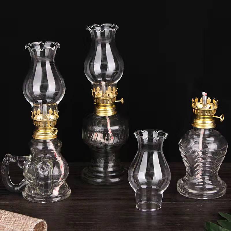 High Quality Bottle Chimeny Small Kerosene Lanterns Floor Lamp Glass Lampshade