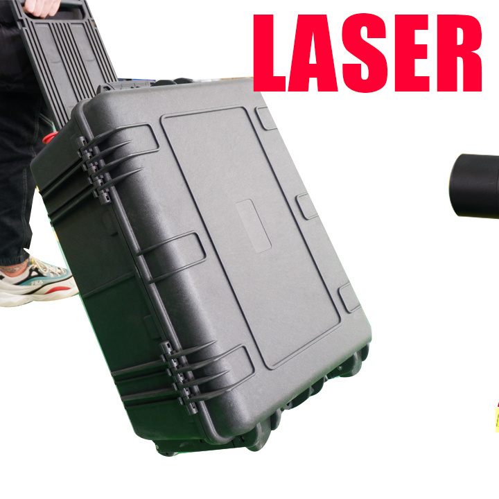 Continuous Pulse Handheld Fiber Laser Cleaning Machine for metal rust Laser Rust Removal Metal Oil 100watt suitcase style