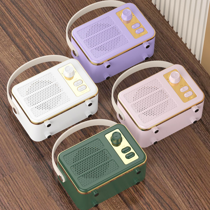 Vintage Bluetooth Speaker Party Outdoor Mini Wireless Karaoke Bluetooth Speaker With Microphone