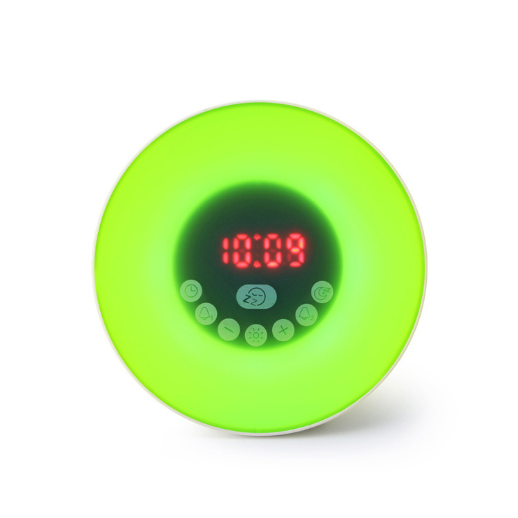 Wake Up Light with BT Speaker Silicone Phone  Mini touch lamp portable speaker  BT Egg Shaped Phone alarm clock speaker