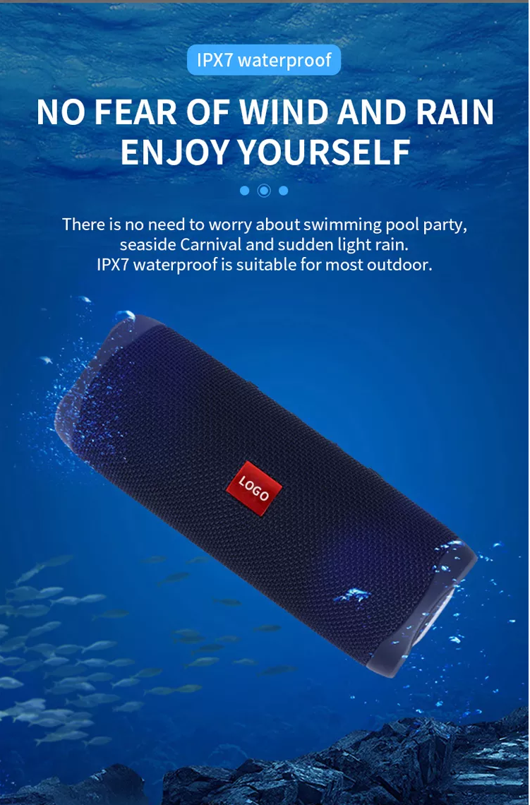 Best Quality Wholesale Blue tooth Speakers Waterproof  With Woofer OEM Fabric Portable Stereo Bluetooth Speaker