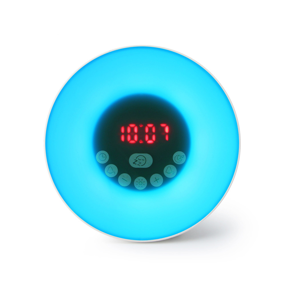 Wake Up Light with BT Speaker Silicone Phone  Mini touch lamp portable speaker  BT Egg Shaped Phone alarm clock speaker