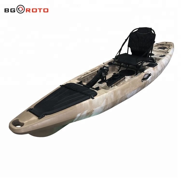 Rotational Plastic Touring sit in sea kayak with rudder and surfboard,Rotational molding processing