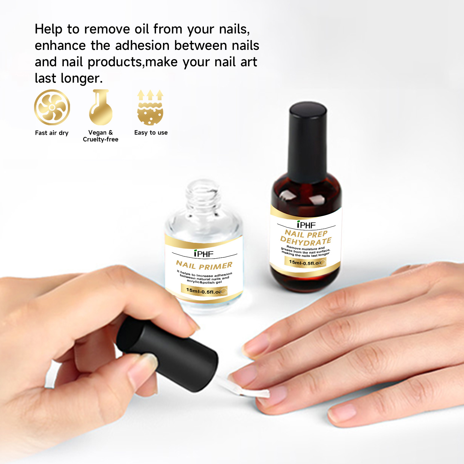 Quick-Drying Dehydrator Base Oil Nail Polish Set Acid Free Nail Primer Nail Primer And Dehydrator