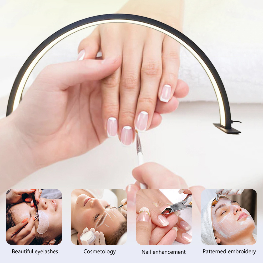 Large Professional Uv Led Nail Salon Lamp Half Moon Nail Lamp Led Half Moon Light For Nail Table