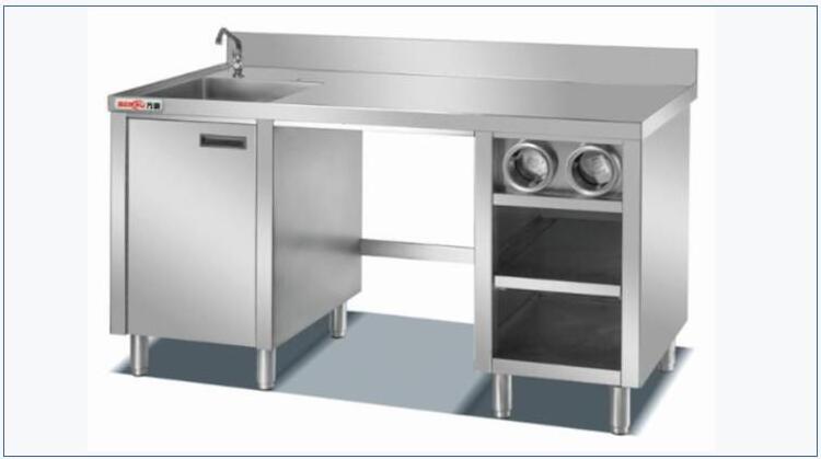 Stainless Steel Restaurant Customized Bar Cocktail Sink Table Bench Wash Basin OEM Bubble Tea Working Station Factory