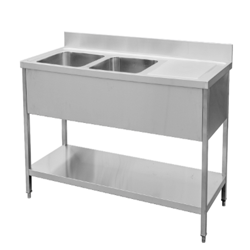 Cheap Made In China Work Table With Under Shelf Restaurant Kitchen Sink Table 1.8 Meter Kitchen Stainless Steel Sink