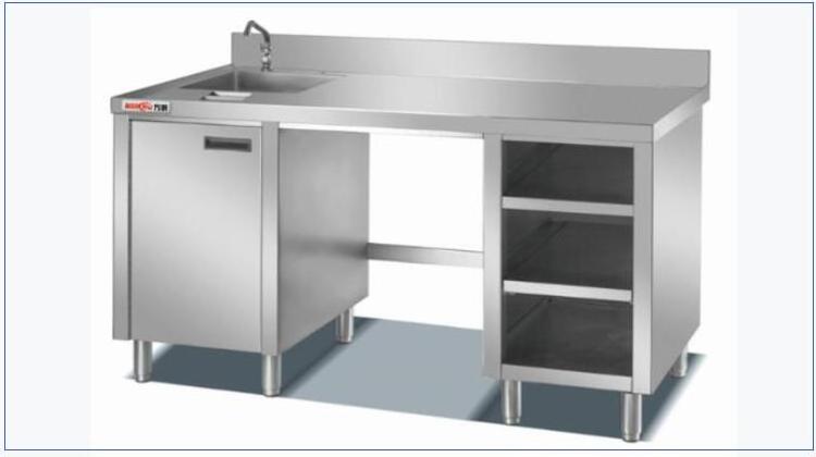 Stainless Steel Restaurant Customized Bar Cocktail Sink Table Bench Wash Basin OEM Bubble Tea Working Station Factory