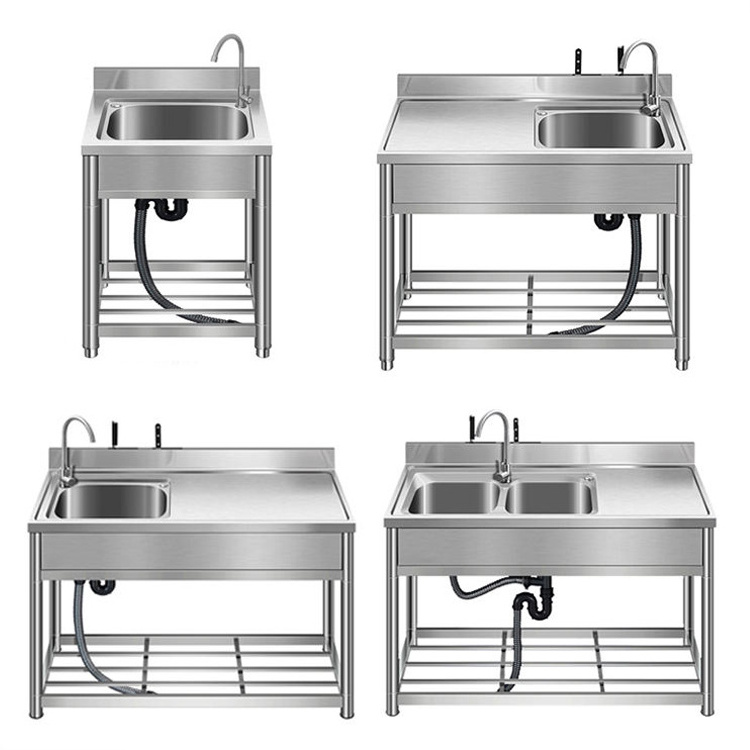 Long Life Sink Single Bowl Free Standing Sink Stainless Steel Kitchen Sink