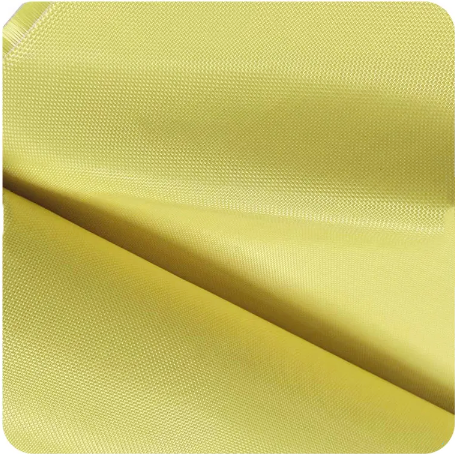 China Factory Cheap Yellow Plain Twill Weave Carbon Aramid Kevlar Hybrid Fabric