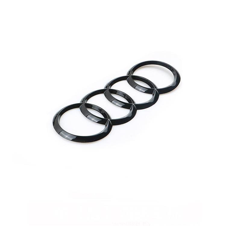 285mm 273mm 192mm 202mm front Grille RearTrunk Rings Badge Emblem logo Sticker for AUDI A1 A3 A4 A5 A6 S3 S4 S5 S6 RS3 RS4 RS5