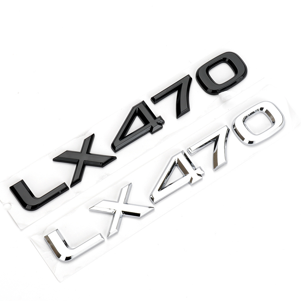 Lx470/570 Metal Letters Mini Custom Plastic Number Logo 3D Car Stickers Chrome Badge