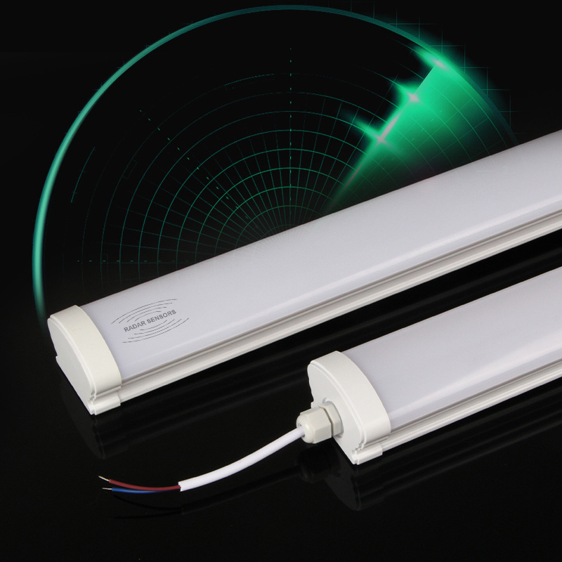 shopping centre car park radar motion sensor led batten lightwaterproof led triproof light ip65