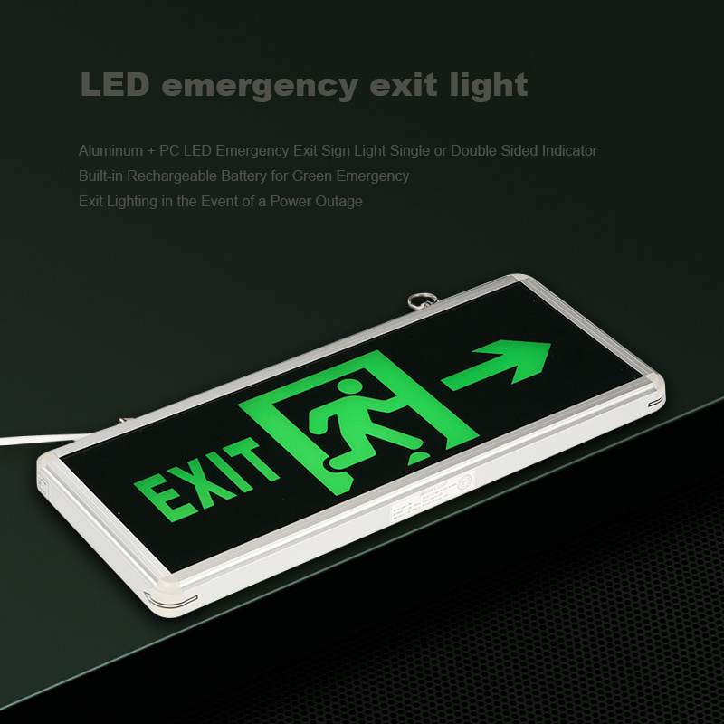 Factory Customized Emergency Exit Sign light Up and Down Left and Right Indicator Signs 3W Emergency Exit Lighting