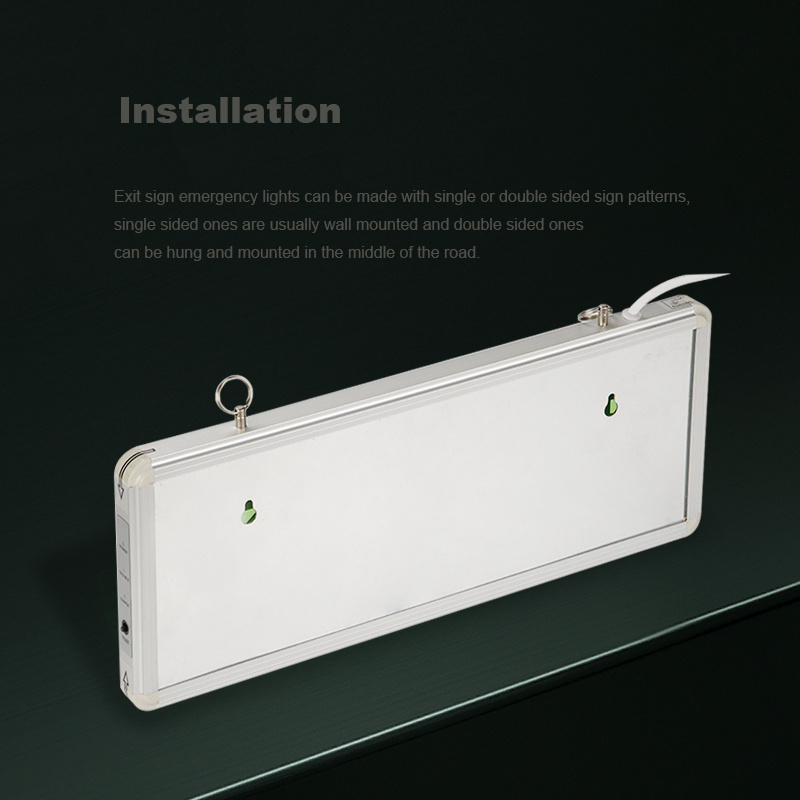 Factory Customized Emergency Exit Sign light Up and Down Left and Right Indicator Signs 3W Emergency Exit Lighting