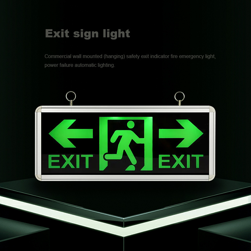 Factory Customized Emergency Exit Sign light Up and Down Left and Right Indicator Signs 3W Emergency Exit Lighting