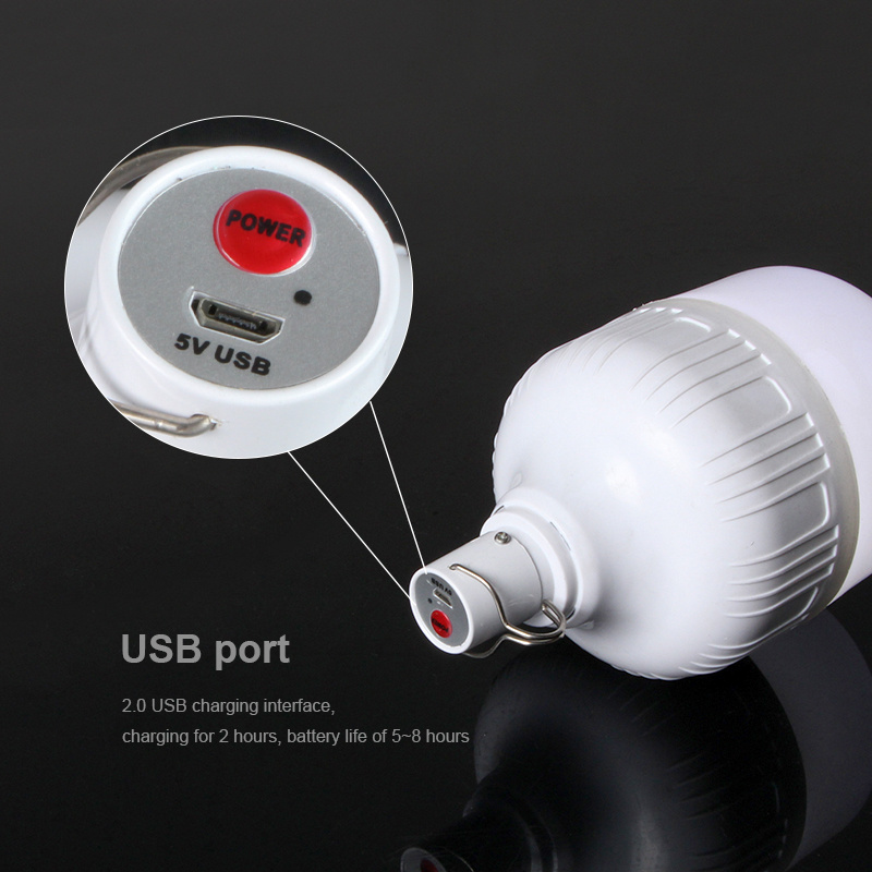 Hot selling portable rechargeable bulb emergency led lighting outdoor camping tent led light bulb