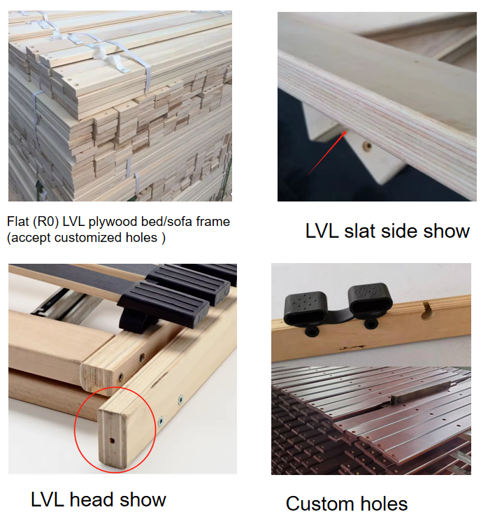 E0 E1 Furniture Quality Poplar Lvl Plywood Timber Laminated Veneer Wooden Bed Slats for bed sofa furniture