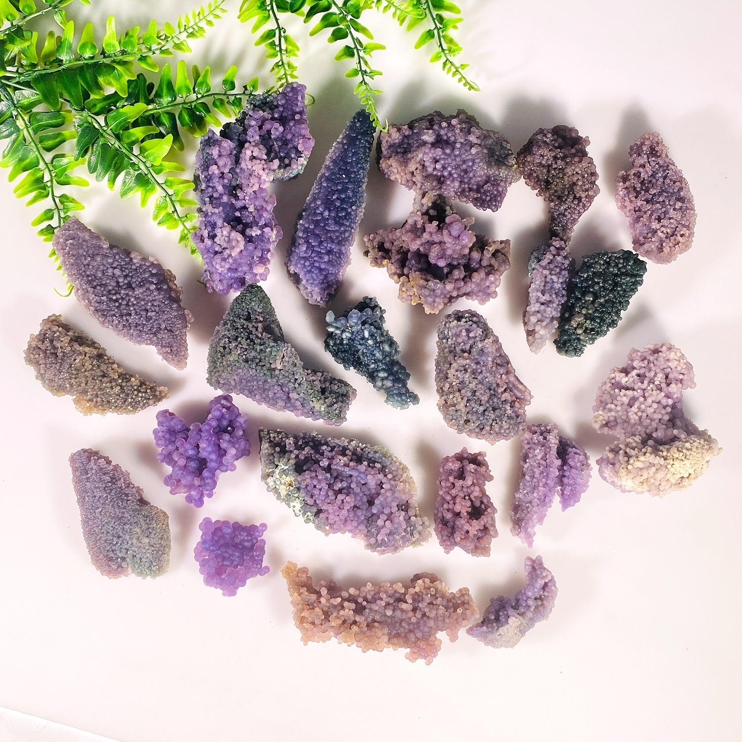 Wholesale natural healing crystal rough grape agate raw gemstone purple agate ore specimen for room decoration