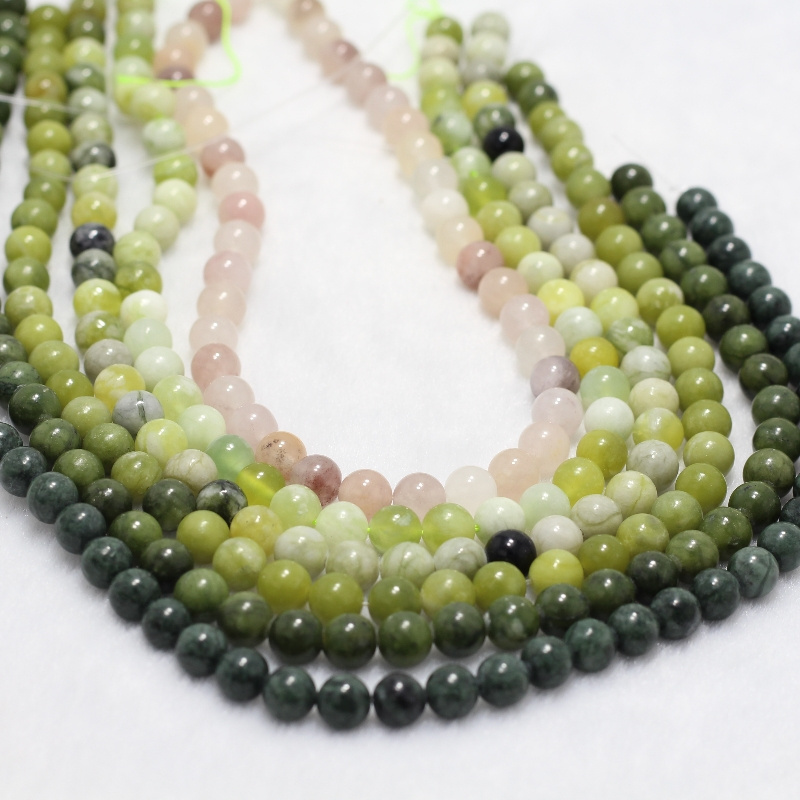 hot sale natural jade beads real jade bead for jewelry making diy jade bracelet with certificate