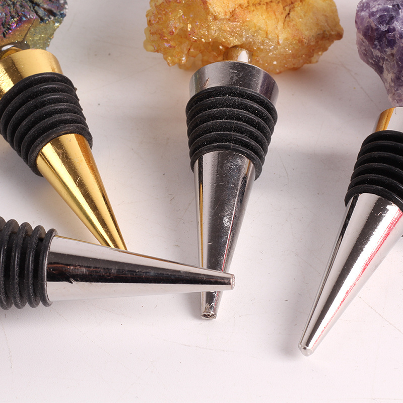 Natural raw crystal stone healing crystal wine stopper rose amethyst vacuum wine stopper for gift