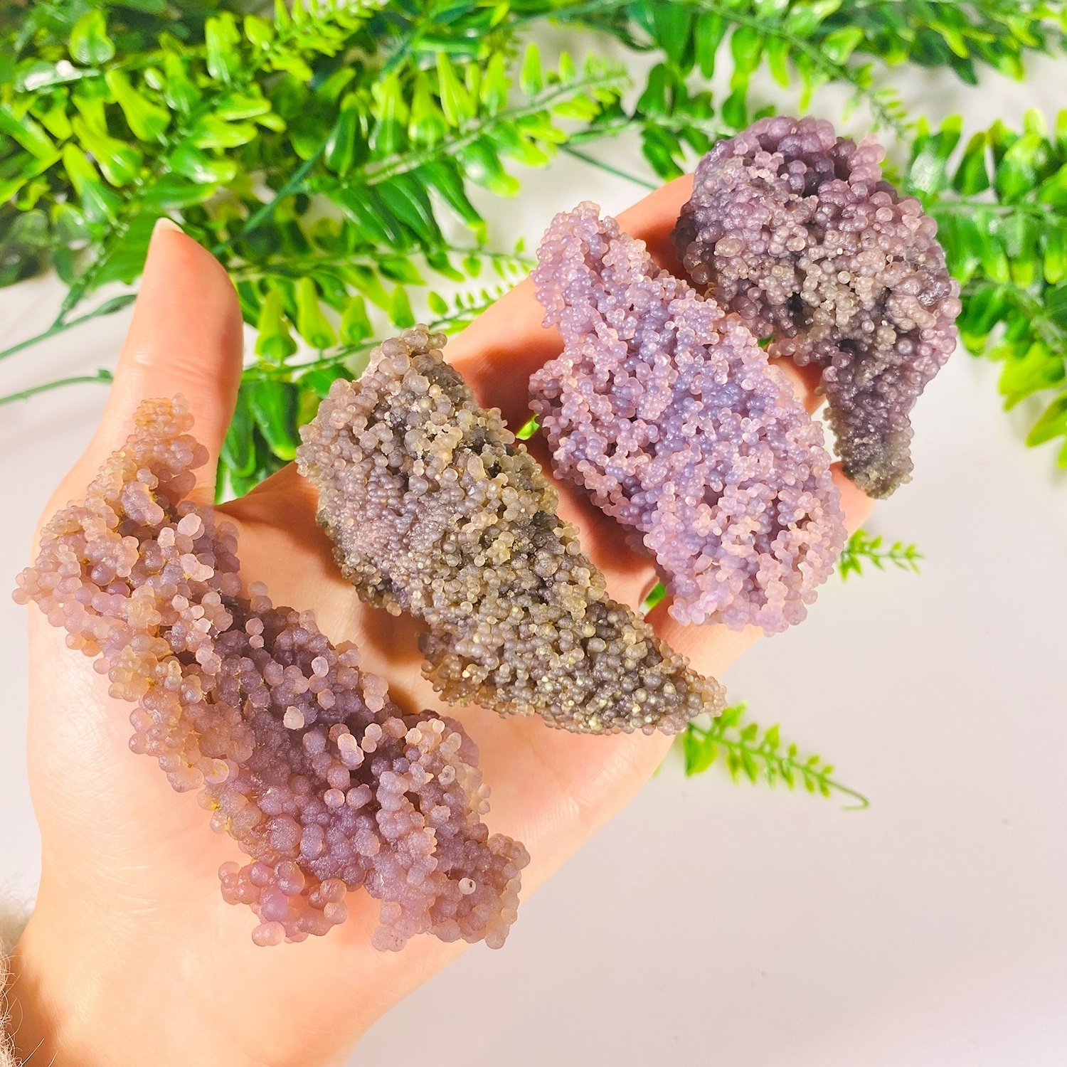 Wholesale natural healing crystal rough grape agate raw gemstone purple agate ore specimen for room decoration