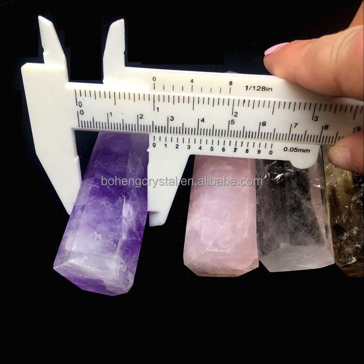 Natural clear quartz rose quartz amethyst smokey quartz crystals healing points wands pillars with hole for crystal cup