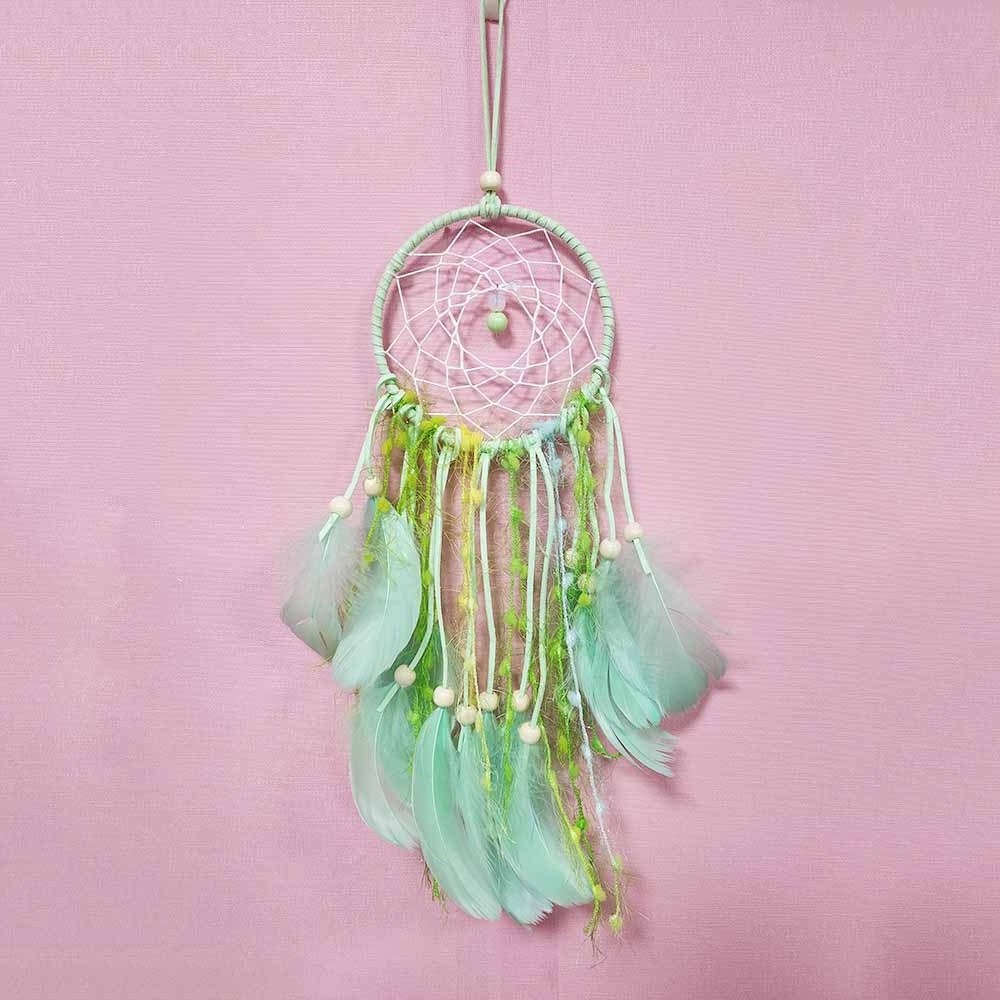 Wholesale Dream Catcher Feather DecorationHandmade Traditional Wind Chimes Hanging large heart shaped moon star Dreamcatcher