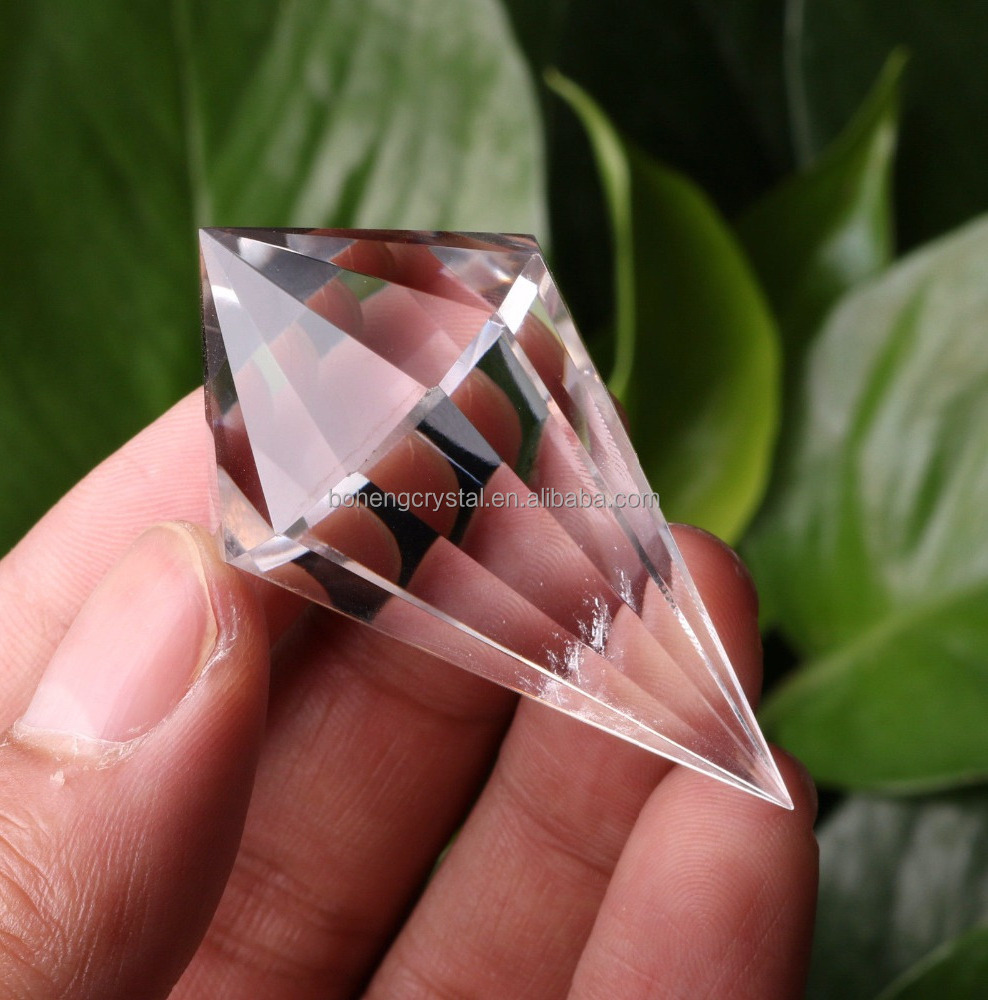 12 Sided Natural Clear Vogel Style Quartz Crystal Cut Double Terminated Point Meditation Healing