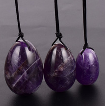 Wholesale Beauty natural crystal amethyst jade Crystal Quartz jade yoni egg set crystal yoni egg for healing