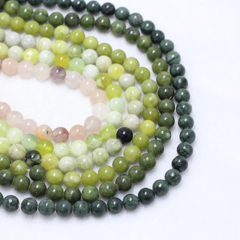 hot sale natural jade beads real jade bead for jewelry making diy jade bracelet with certificate