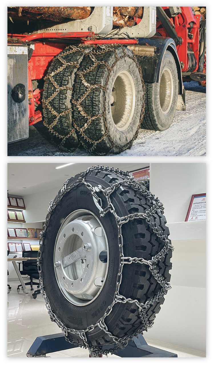 BOHU alloy steel snail truck snow chain tire protection chain anti skid truck tire snow chains