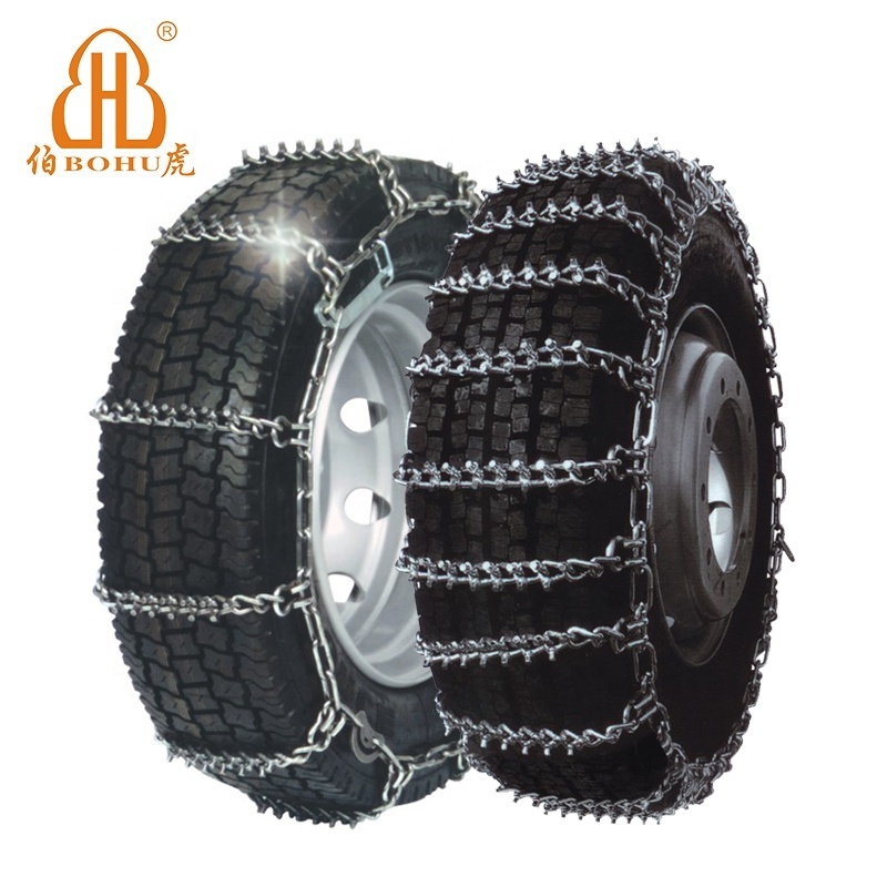 BOHU winter tire chain skidder tire chains tractor snow chain with nails