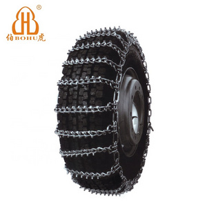 BOHU winter tire chain skidder tire chains tractor snow chain with nails