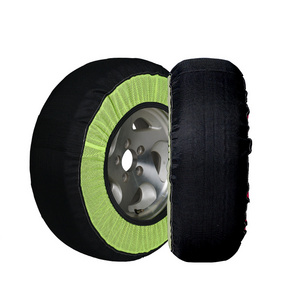 BOHU High Quality Fabric Auto Snow Sock Tire Chain Snow Anti-Skid Tire Chain Green Color