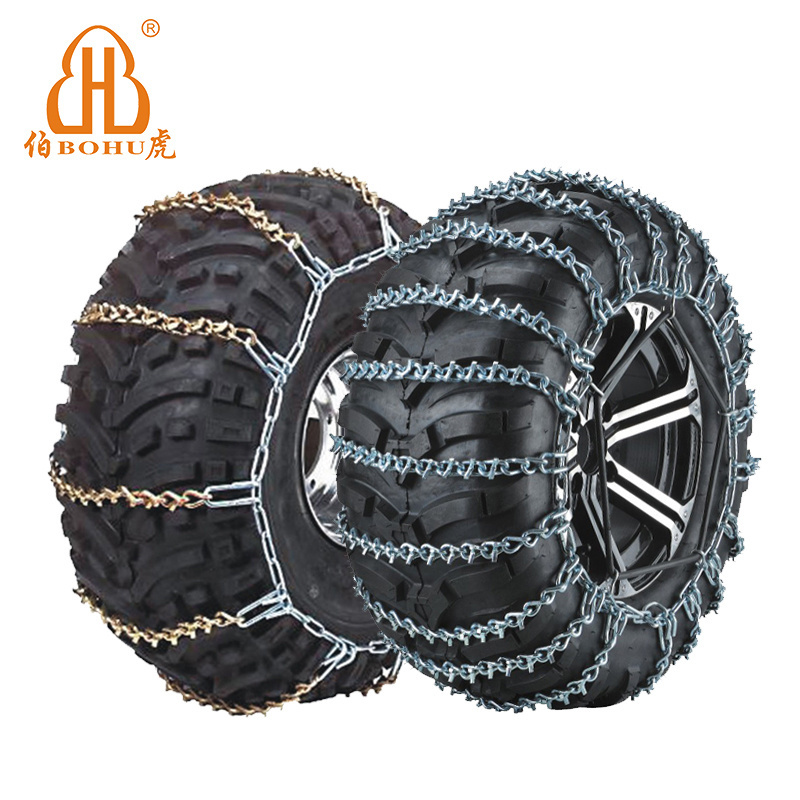 BOHU snow tire chains tractor antiskid chain with V bars forklift denser snow chains