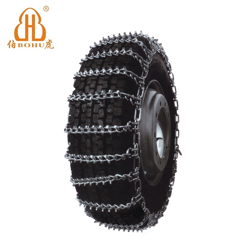 BOHU high quality studded snow chain tire chian with spikes skidder tire chains