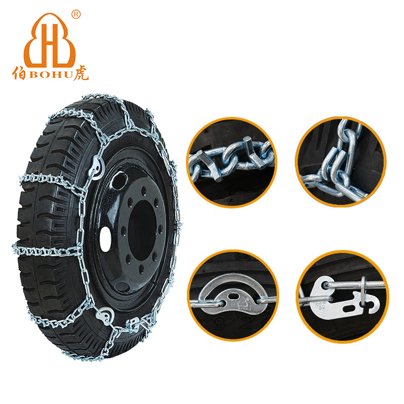 BOHU snow chain for truck snow chains with V-bars 11r 22.5 tire snow chains truck