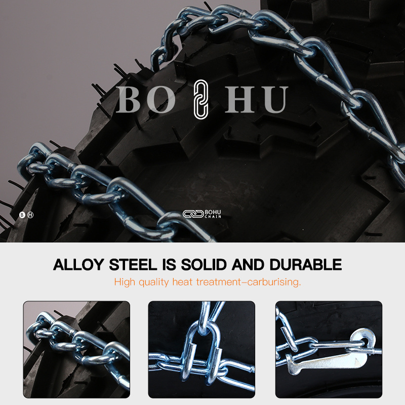 BOHU atv tire chains galvanized snow tire chains alloy steel snow chains